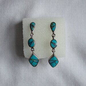 Sterling silver and turquoise post earrings